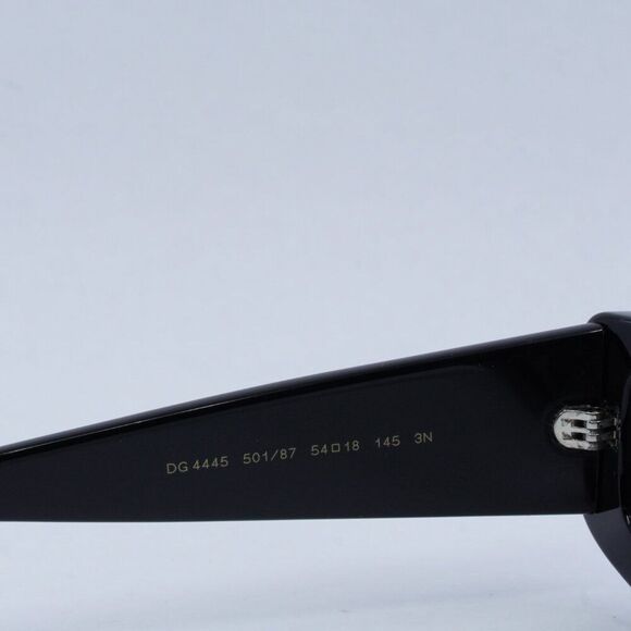 🕶️ New Dolce & Gabbana DG4445 501/87 Sunglasses -Black Frame, Dark Grey Lenses - Picture 7 of 11